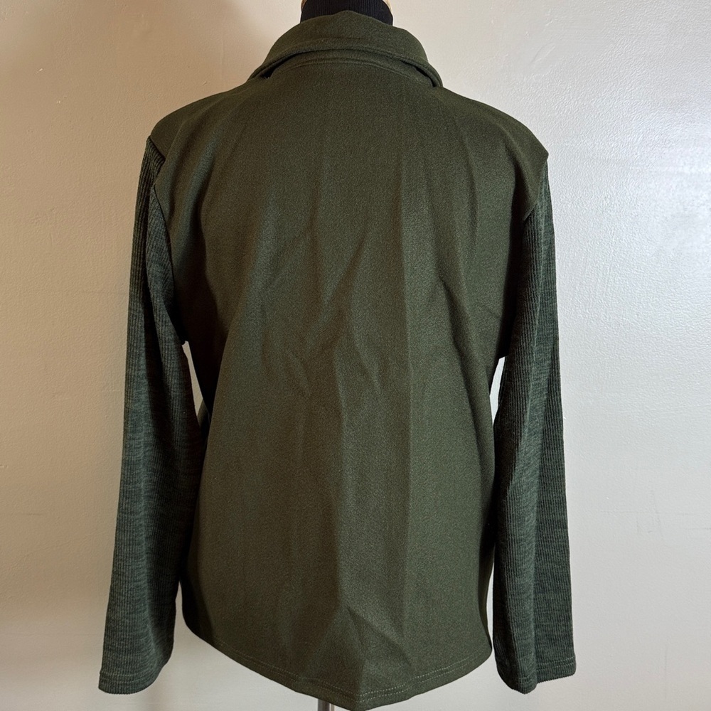 Dark Olive Green Double-Breasted Women's Blazer Sz XL NWOT - Picture 6 of 10